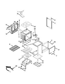 Chassis Parts Diagram and Parts List for MGR8600DE1  Maytag Range