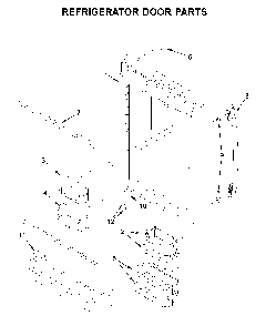Refrigerator Door Parts Diagram and Parts List for 59669319011  Kenmore Refrigerator