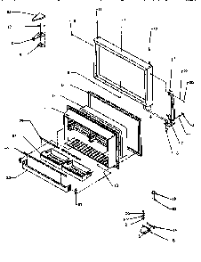 Freezer Door Diagram and Parts List for TX19R2-P1158506W  Amana Refrigerator
