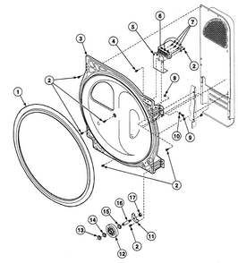Roller Assy Diagram and Parts List for SSE717WF  Speed Queen Dryer