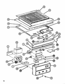Controls (tl18n/p1106211w) (tl18n/p1106212w) (tli18n/p1106220w) (tli18n/p1106221w) Diagram and Parts List for TL18N-P1106211W  Amana Refrigerator