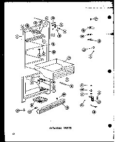 Interior Parts Diagram and Parts List for EU18K-AG P60335-18WG Amana Freezer