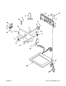 Part Location Diagram of WPW10463283 Whirlpool Timer