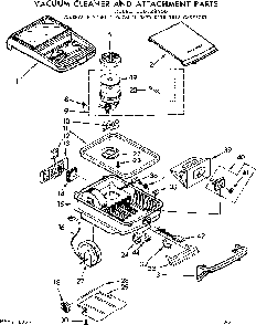 Base Assembly Diagram and Parts List for 11628950  Kenmore Canister Vacuum