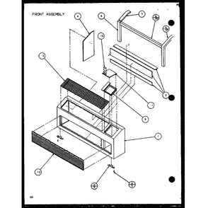 Front Assembly 3 Diagram and Parts List for PTC07300ER P9812501R Amana Air Conditioner