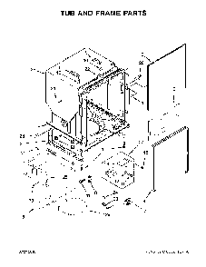 Tub And Frame Parts Diagram and Parts List for 66514819N611  Kenmore Dishwasher