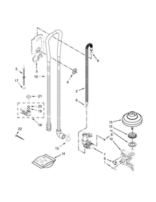 Fill, Drain And Overfill Parts Diagram and Parts List for JDB9800CWS2  Jenn-Air Dishwasher