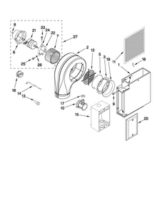 Blower Unit Parts Diagram and Parts List for JED7430AAB14  Jenn-Air Cooktop
