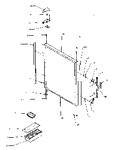 Refrigerator Outer Door Diagram and Parts List for BQ20RBW-P1161502WW  Amana Refrigerator