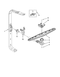 Upper Wash And Rinse Parts Diagram and Parts List for MDB7749SAW0  Maytag Dishwasher