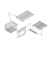 Freezer Shelf Parts Diagram and Parts List for JS48CXDBDB01  Jenn-Air Refrigerator