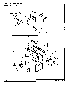 Ice Maker & Bin Diagram and Parts List for RB23KA-4AL CG96A Magic Chef Refrigerator