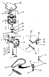 Motor, Mounting Bracket, Belts And Idler Assembly Diagram and Parts List for NA4621W33721  Speed Queen Washer
