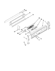 Control Panel Parts Diagram and Parts List for MER6755AAS26  Maytag Range