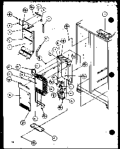 Evaporator And Air Handling Diagram and Parts List for SZD27KPL-P1101206WL  Amana Refrigerator