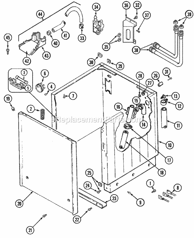 Part Location Diagram of 22002374 Whirlpool USE WPL 22002361