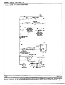 Wiring Information Diagram and Parts List for HMG211777  Admiral Refrigerator