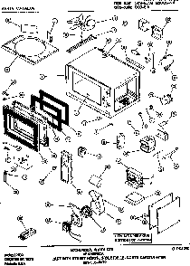Section 8 Diagram and Parts List for 80 52005 Amana Microwave