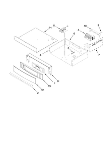 Control Panel Parts Diagram and Parts List for JJW9527DDS29  Jenn-Air Wall Oven