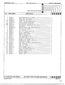 Freezer Compartment Page 2 Diagram and Parts List for 19424E  Admiral Refrigerator