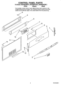 CONTROL PANEL PARTS Diagram and Parts List for MGRH865QDB12  Maytag Range