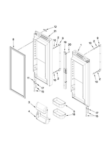 Refrigerator Door Parts Diagram and Parts List for JFC2290VEP5  Jenn-Air Refrigerator
