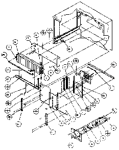 Evaporator Area Diagram and Parts List for TX18R-P1158404W  Amana Refrigerator