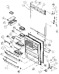 Refrigerator Door Diagram and Parts List for TS18RB-P1158403W  Amana Refrigerator