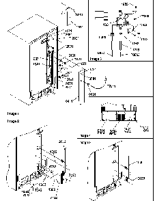 Cabinet Back Diagram and Parts List for SRDE327S3E-P1184906WE  Amana Refrigerator
