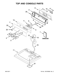Part Location Diagram of W10831297 Whirlpool BRACKET