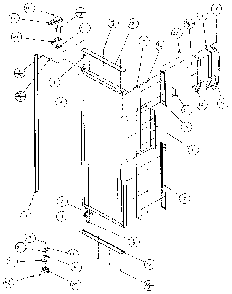 Refrigerator Door, Hinge, And Trim Diagram and Parts List for 36271-P1121802W  Amana Refrigerator