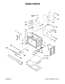 Oven Parts Diagram and Parts List for MEW9627FZ01  Maytag Wall Oven