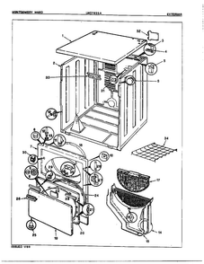 Automatic Dryer Diagram and Parts List for 7834A REV E Norge Dryer