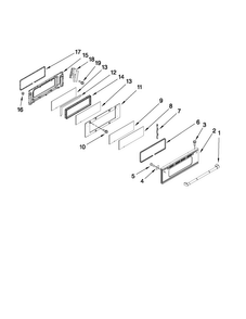 Upper Door Parts Diagram and Parts List for JGR8895BDS12  Jenn-Air Range