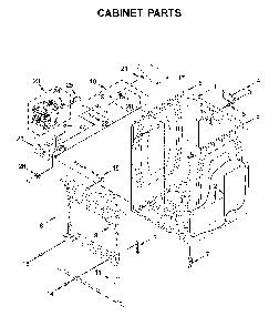 Cabinet parts Diagram and Parts List for MED6230HW0  Maytag Dryer