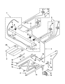 Manifold Parts Diagram and Parts List for MGR7775WB1  Maytag Range