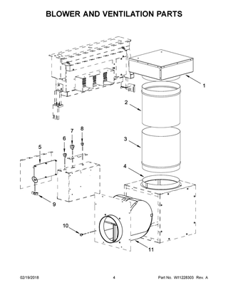 Blower And Ventilation Parts Diagram and Parts List for JVD0303GS0  Maytag Range Hood