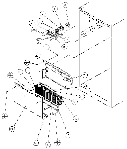 Air Flow Diagram and Parts List for 85861-P1117302W  Amana Refrigerator