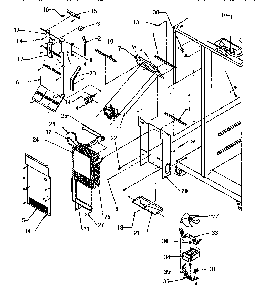 Evaporator & Air Handling Diagram and Parts List for SX22SE-P1190201WE  Amana Refrigerator