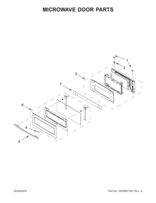 Microwave Door Parts Diagram and Parts List for JMC2427DS01  Jenn-Air Microwave