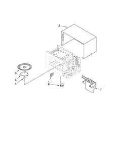 Microwave Oven Cavity Parts Diagram and Parts List for AMC5101AAW14  Amana Microwave