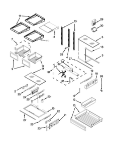 Part Location Diagram of W10422682 Whirlpool PAN-CRISPR