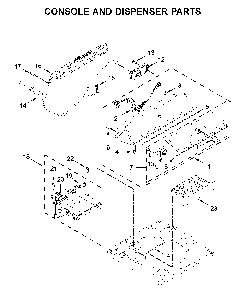 Console and dispenser parts Diagram and Parts List for 7MMVWB855EC3  Maytag Washer
