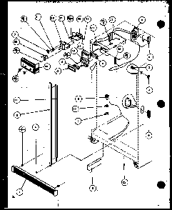 Refrigerator/freezer Controls And Cabinet Parts Diagram and Parts List for SZI20ML-P1120101WL  Amana Refrigerator