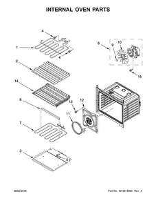 Internal Oven Parts Diagram and Parts List for MEW9627FZ01  Maytag Wall Oven
