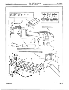 Ice Maker Assembly Diagram and Parts List for 19574C  Admiral Refrigerator