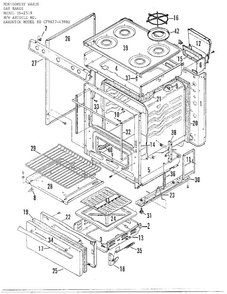 Part Location Diagram of 7E-127-061-22 Maytag Support hinge lt