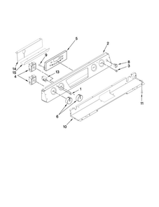 Control Panel Parts Diagram and Parts List for JES8750CAB00  Jenn-Air Range