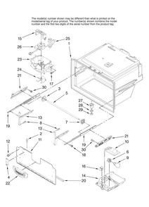 Freezer Liner Parts Diagram and Parts List for MFI2266AEW11  Maytag Refrigerator