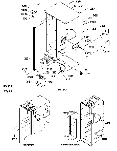 Cabinet Parts Diagram and Parts List for SRD27S4E-P1190306WE  Amana Refrigerator